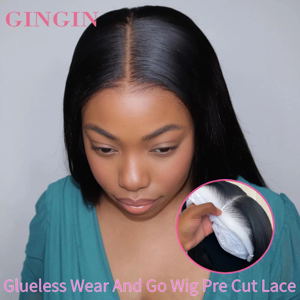 6×4 Glueless Brazilian Straight Lace Wig (Ready-to-Wear, Pre-Cut Lace)