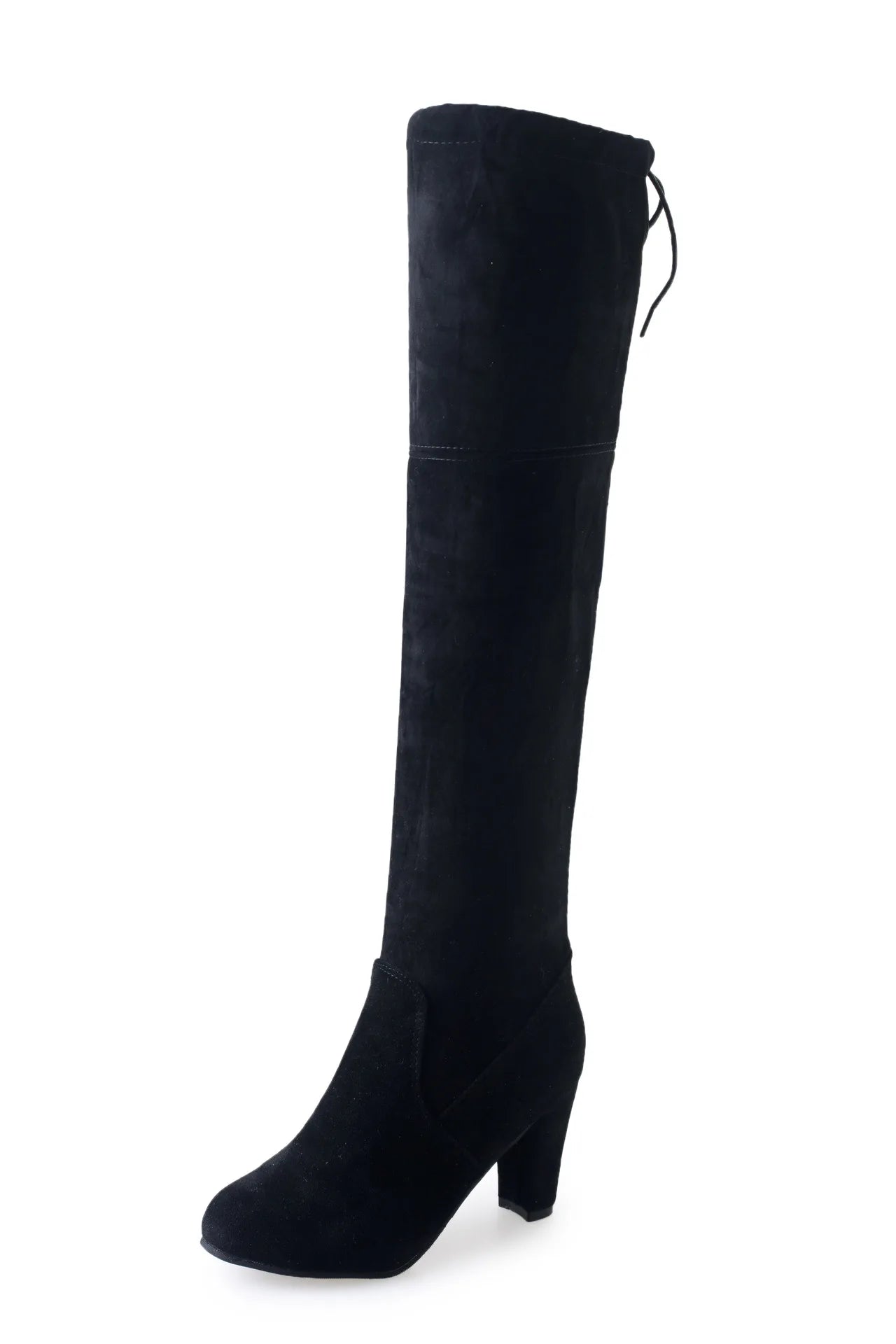 Women boot Faux Suede Women Over The Knee Boots Lace Up Sexy High Heels Shoes Woman Female Slim Thigh High Boots 2019