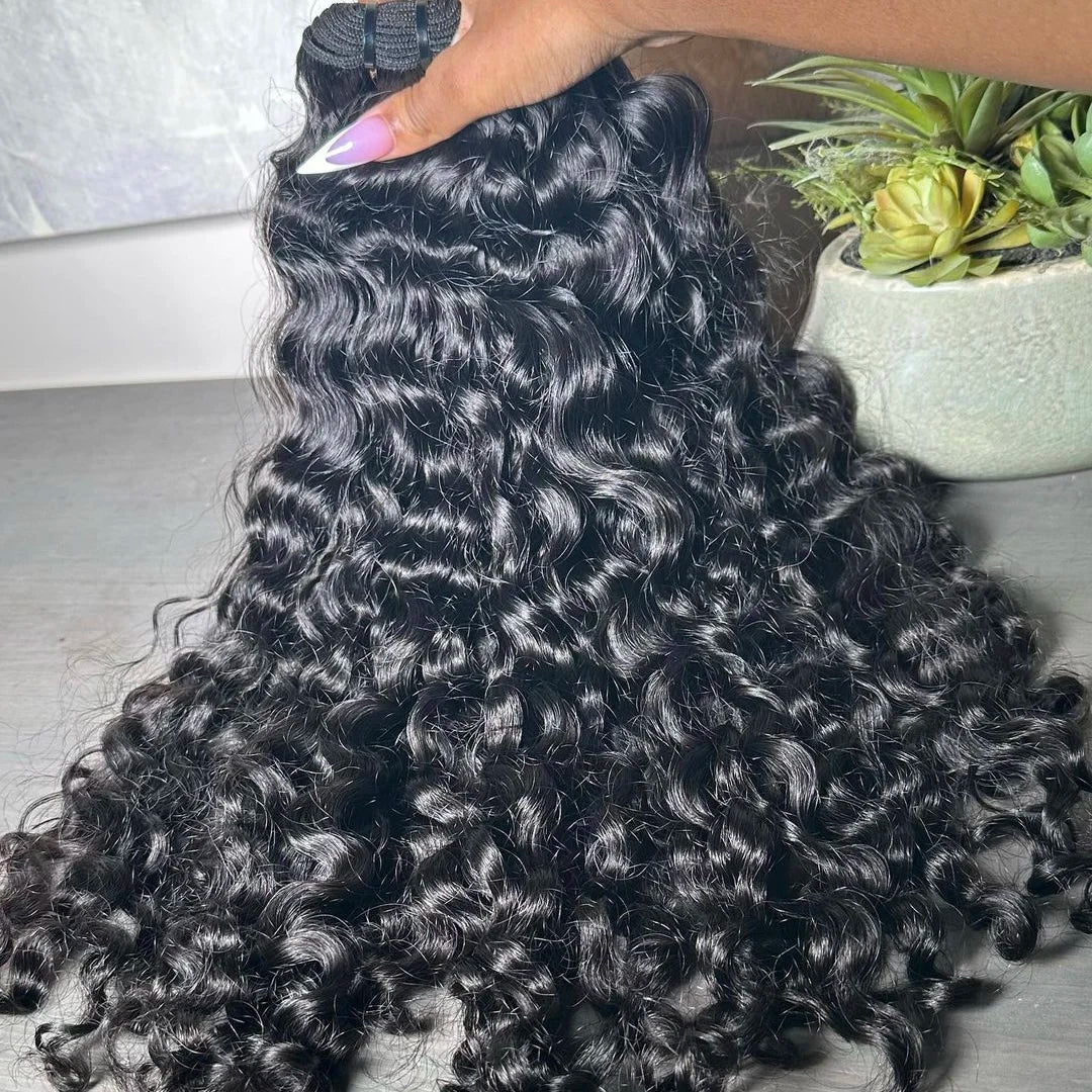Unprocessed Raw Indian Burmese Vietnamese Human Hair Extensions Bundles Full Cuticle Aligned Double Weft Raw Burmese Curly Hair