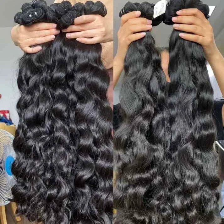 Unprocessed Raw Indian Burmese Vietnamese Human Hair Extensions Bundles Full Cuticle Aligned Double Weft Raw Burmese Curly Hair