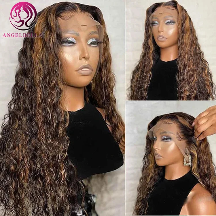 HD Lace Wig 100% Virgin Human Hair Highlight Transparent Lace Front Wig Original Human Hair Women Wig Natural Hair