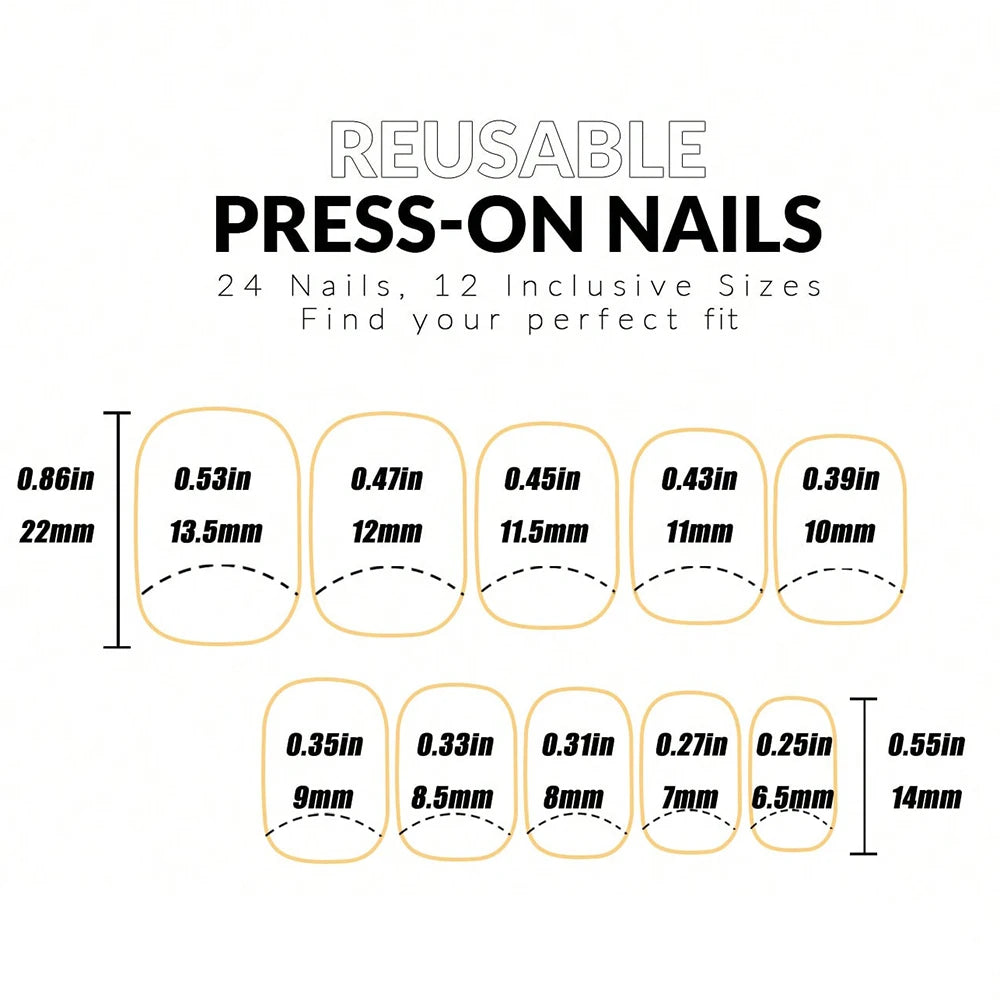 ARTAUG 24PCS Elevate Your Style Medium Square Press On Nails Pink Press On Nails Love Design Sweet Nails Glisten Press On Nails