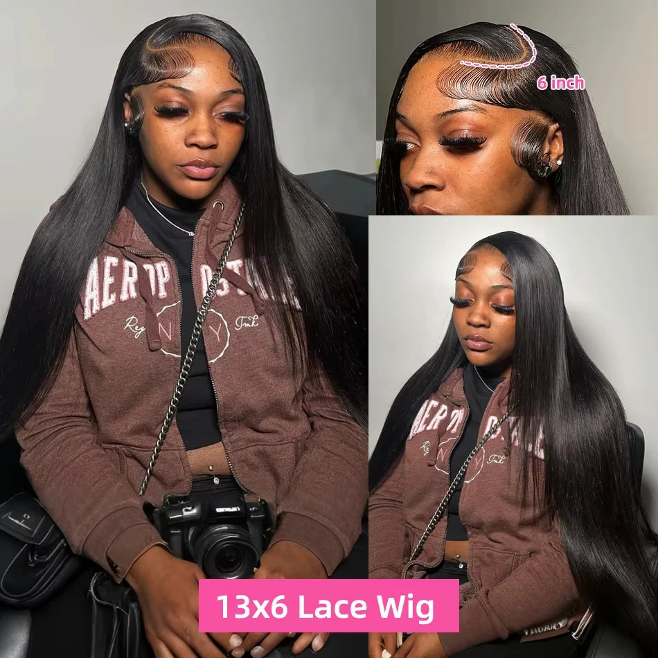 200 Density 13x6 Hd Lace Front Wig Straight Human Hair Wigs 360 Full Lace Wig Brazilian Pre Plucked Glueless 4x4 Lace Front Wigs