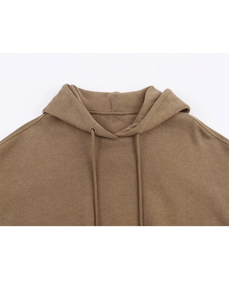 HH Women Pants Suit Autumn Hooded Long Sleeves Casual Loose Hoodie Top+High Waist Drawstr Solid Trousers Fashion 2 Piece Set