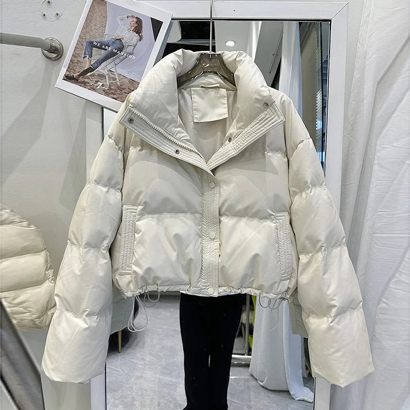 PU Leather Puffer Jacket