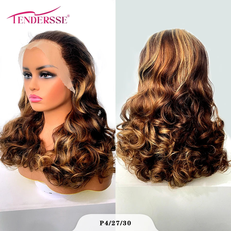 100% Brazilian Hair Super Double Drawn Bouncy Loose Body Wave Glueless 13X4 Lace Frontal Human Hair Wigs For Girls 250 Density