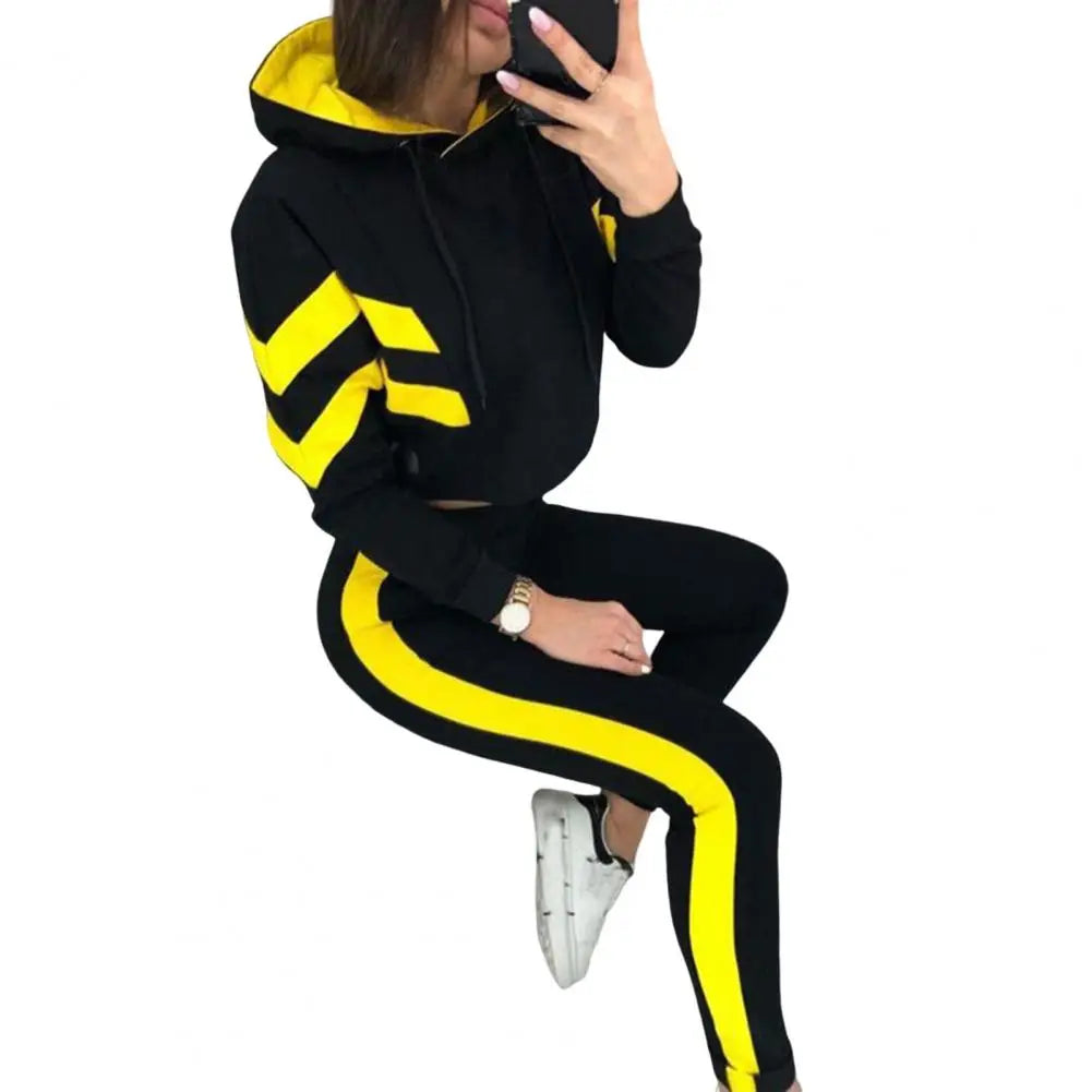 2 Pieces Set Women 2021 hot style Europe America autumn hooded fleece suit two-piece show hilum Sports Set Hooded Sportswear Set