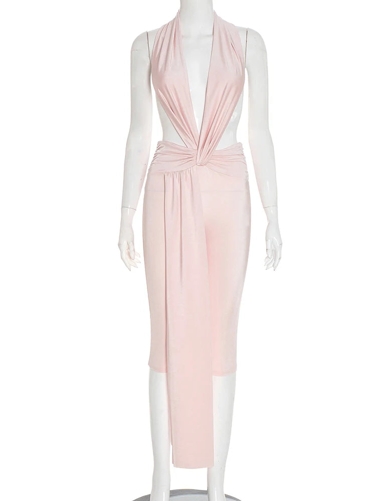 Midnight Flex Halter Romper