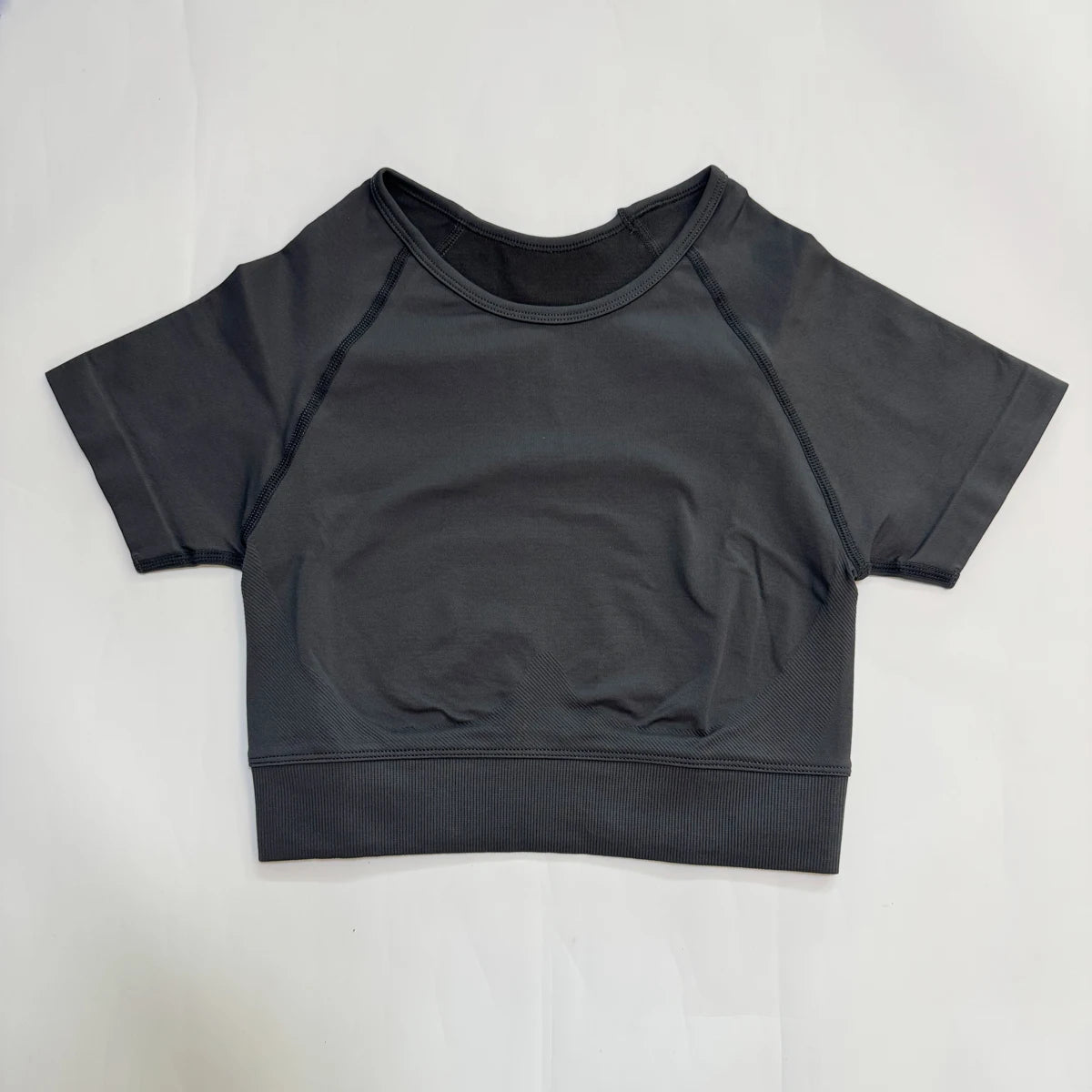 Short Sleeve Crop Top for Women Wotkout Yoga Top Shirts Light Weight Seamless Gym Crop Top Ribbed Underbrand Sports Shirt