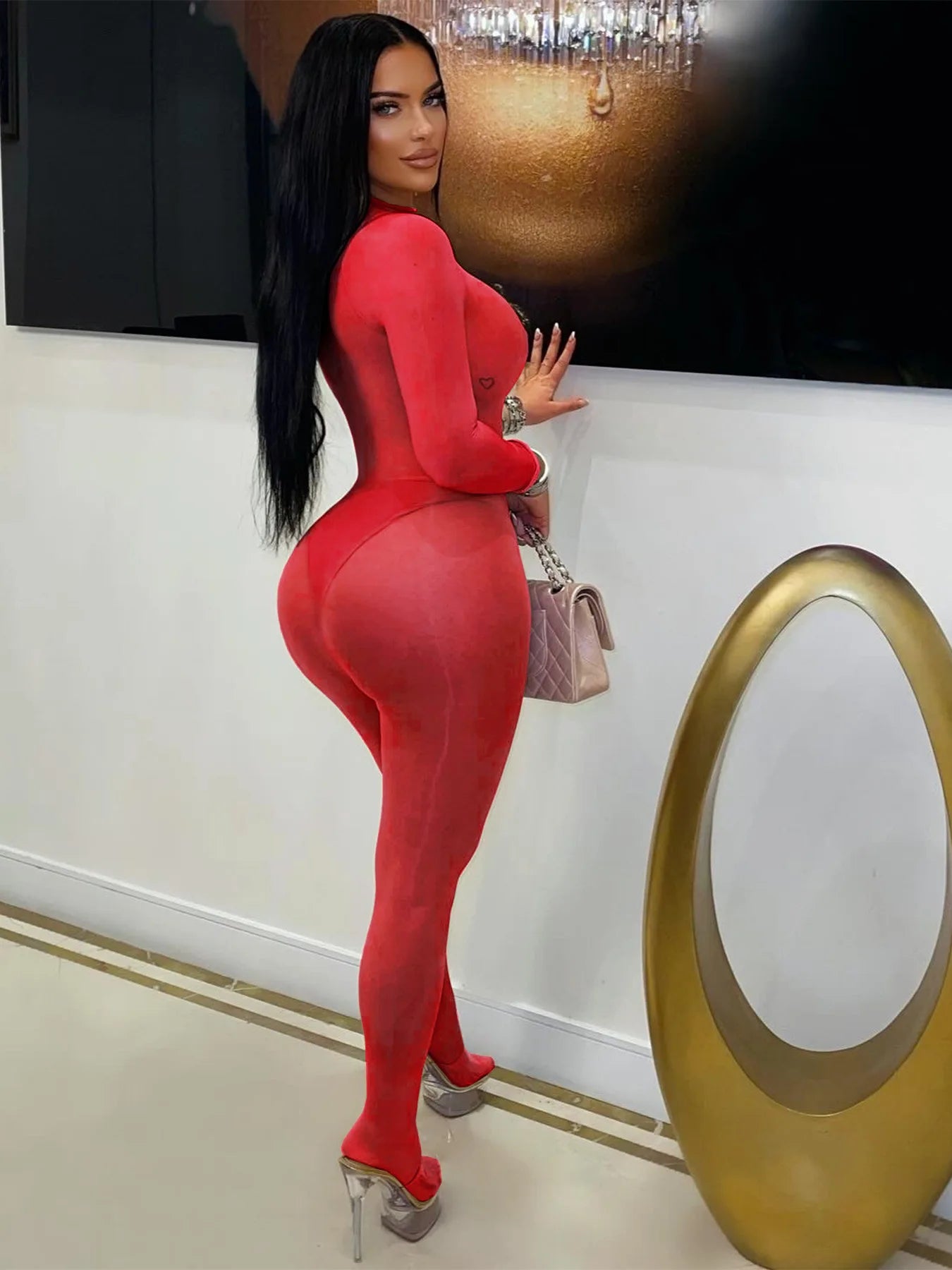 Valentine Shine Sheer Jumpsuit