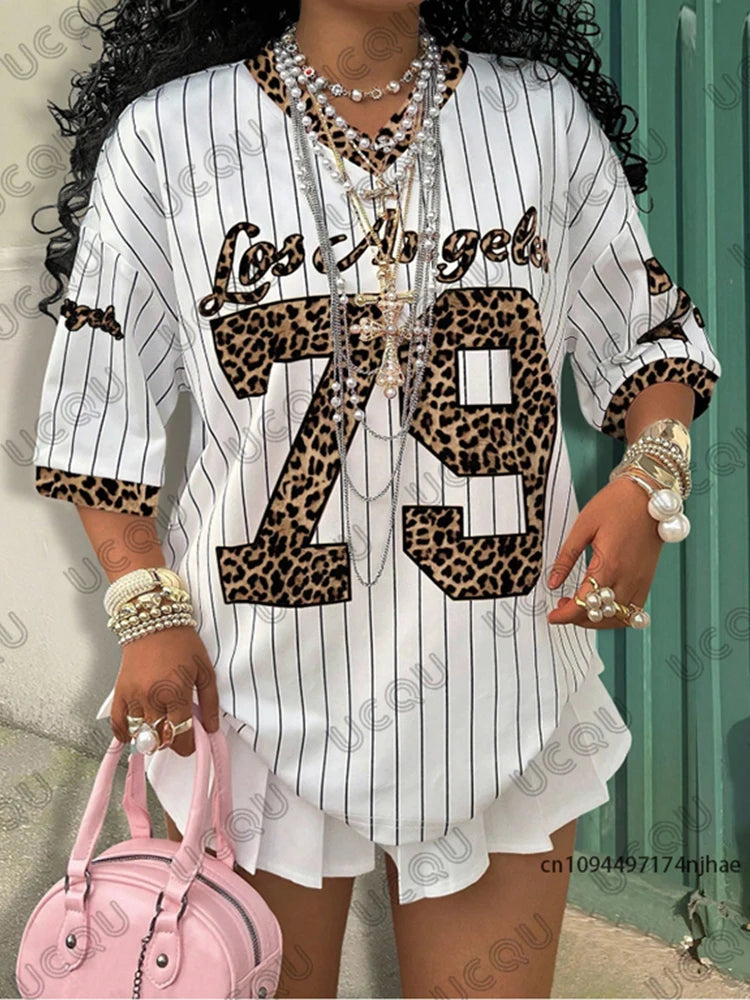 Los Angeles 79 V-Neck Stripe Tee