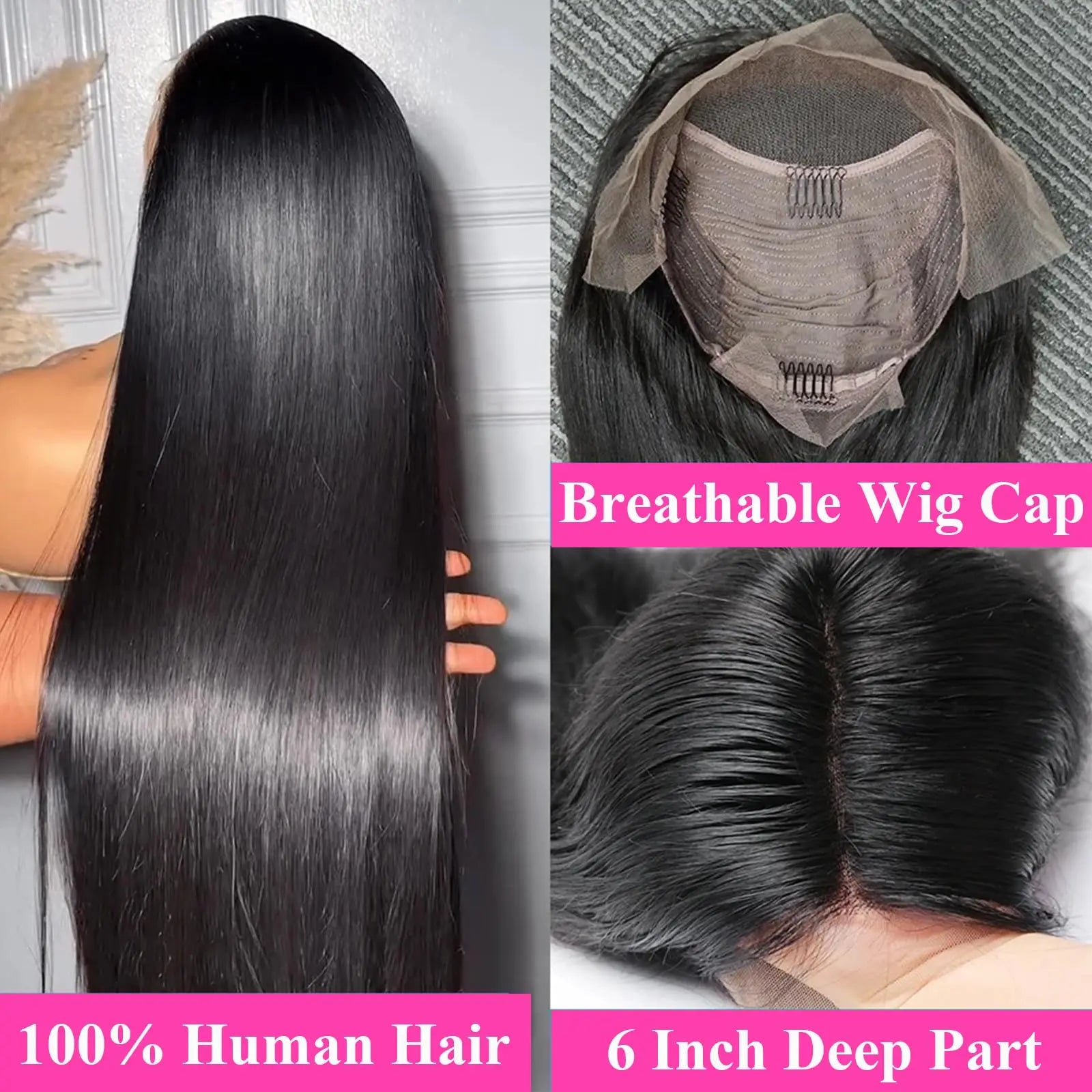 200 Density 13x6 Hd Lace Front Wig Straight Human Hair Wigs 360 Full Lace Wig Brazilian Pre Plucked Glueless 4x4 Lace Front Wigs