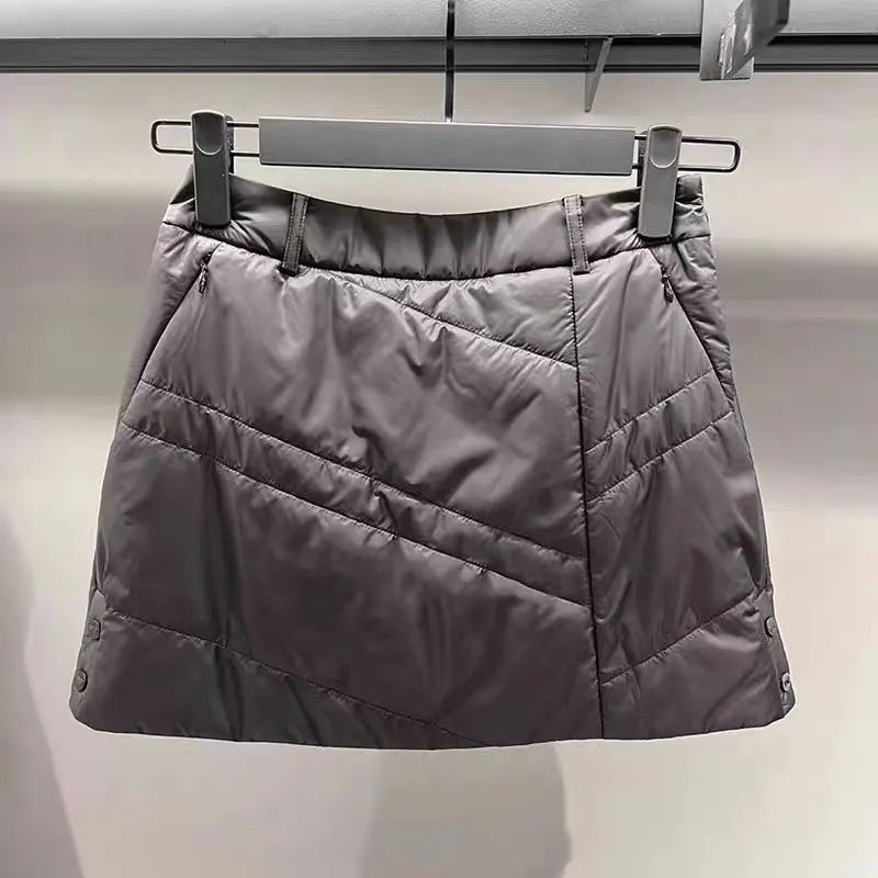 2025 New Women's Golf Skirt Autumn/Winter Down Skirt, Warm, Comfortable, Slim Fit Sports, with Inner Lining to Prevent Light Lea