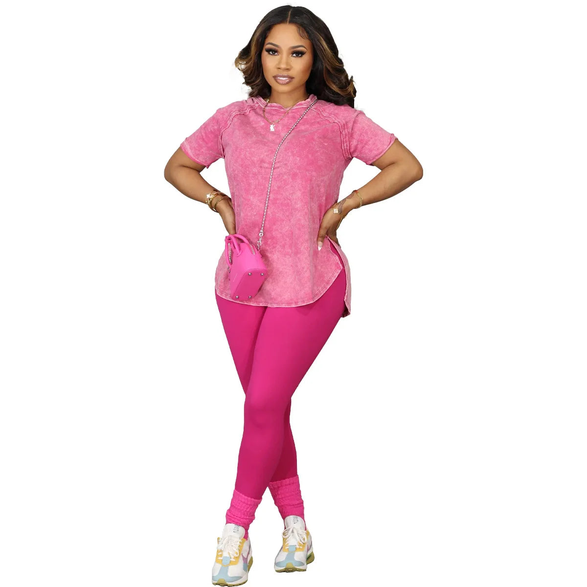 2 Piece Set Clothes For Women Spring Summer Casual Short Sleeve O-neck Polyester Top Long Pant Matching Sets Dashiki Outfits