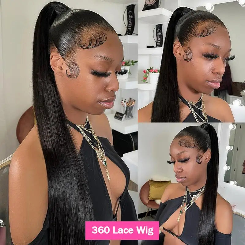 200 Density 13x6 Hd Lace Front Wig Straight Human Hair Wigs 360 Full Lace Wig Brazilian Pre Plucked Glueless 4x4 Lace Front Wigs