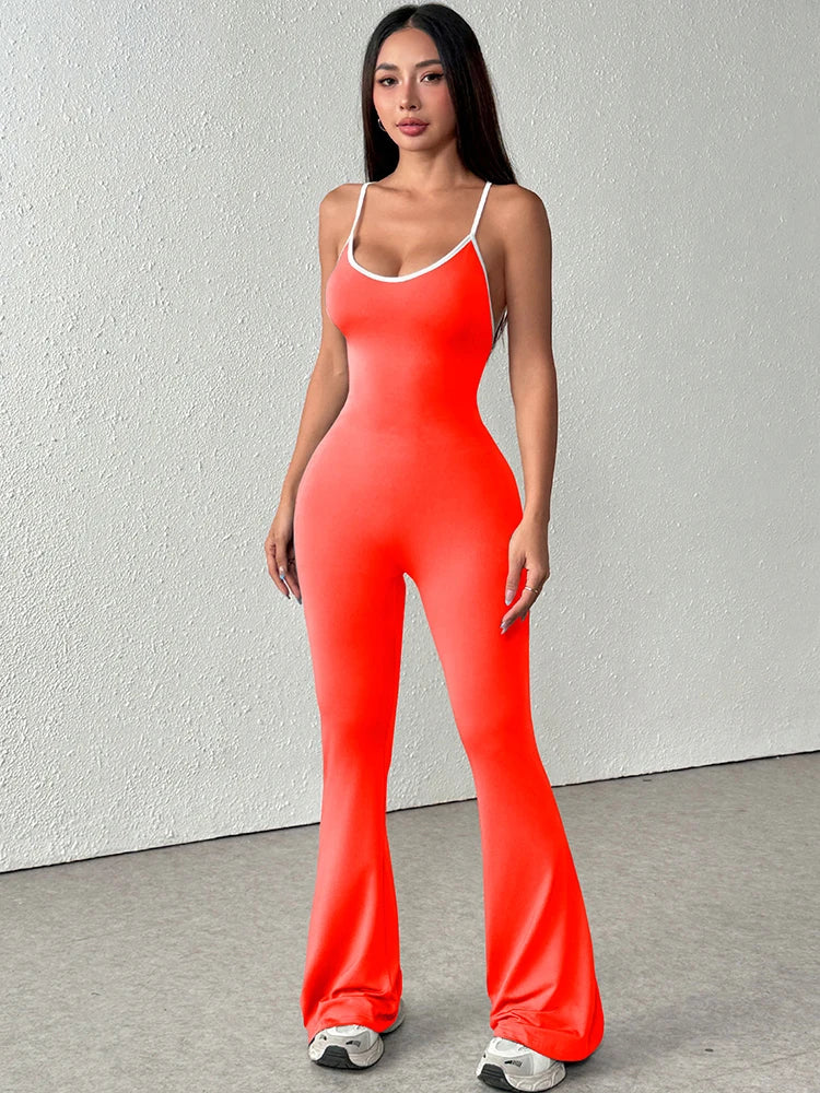 Backless Sling Slim-Fit Streetwear Jumpsuit