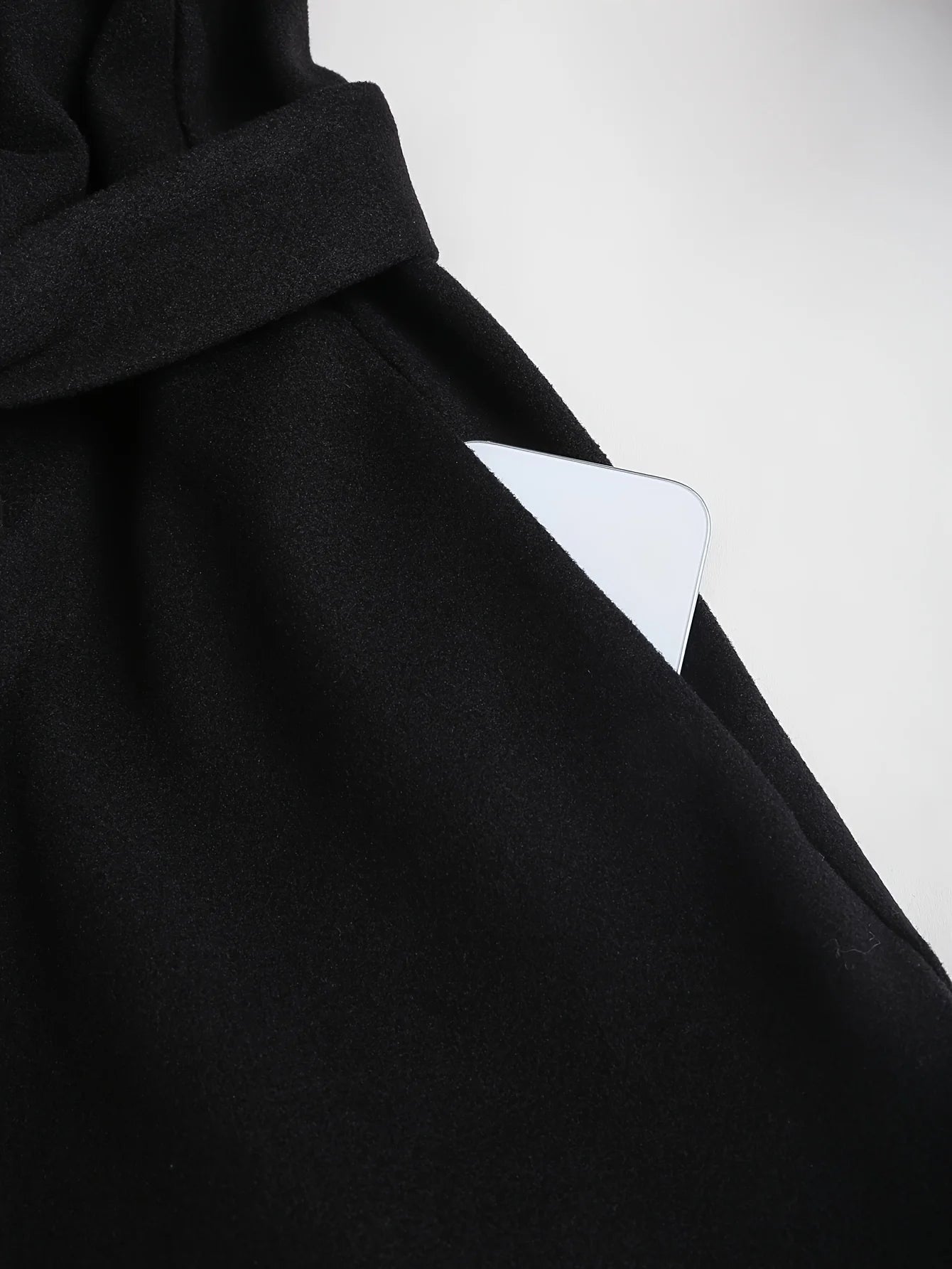 Double-Breasted Hooded Winter Jacket