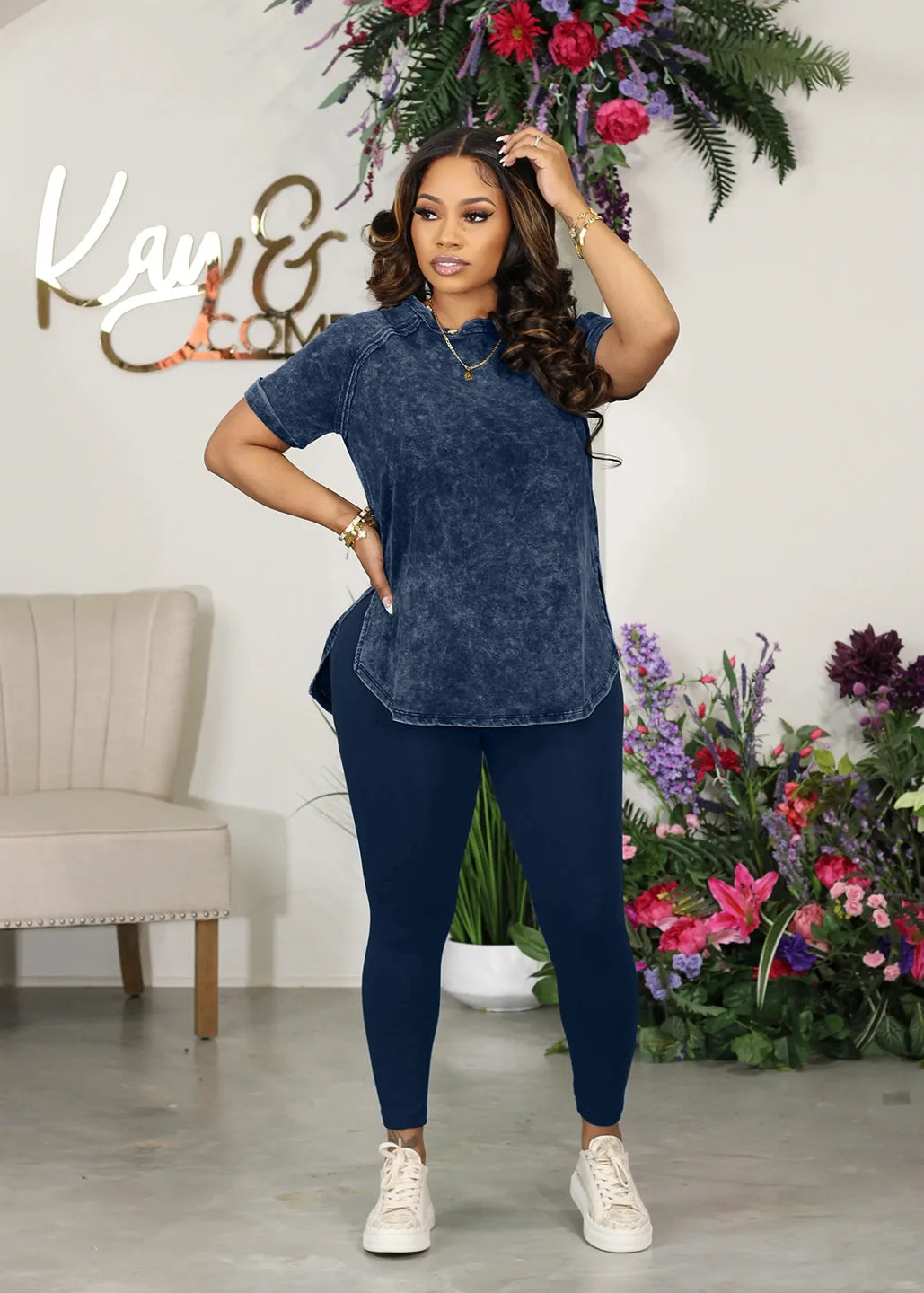 2 Piece Set Clothes For Women Spring Summer Casual Short Sleeve O-neck Polyester Top Long Pant Matching Sets Dashiki Outfits