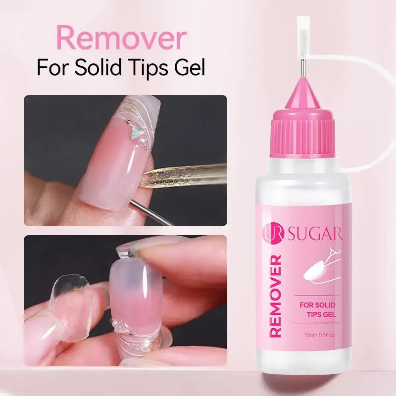 15ML Nail Glue Remover for Press on Acetone Free Nail Polish Remover Multi-Functional Remover for Nails Tips Gentle Glue Remover