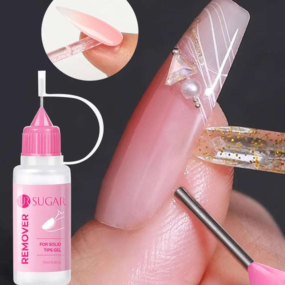 15ML Nail Glue Remover for Press on Acetone Free Nail Polish Remover Multi-Functional Remover for Nails Tips Gentle Glue Remover