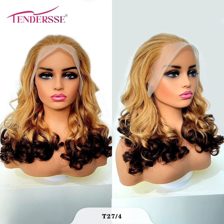 100% Brazilian Hair Super Double Drawn Bouncy Loose Body Wave Glueless 13X4 Lace Frontal Human Hair Wigs For Girls 250 Density