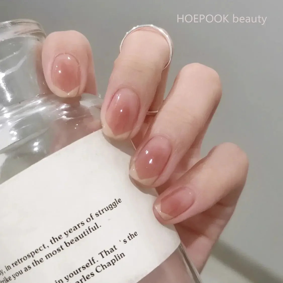 24pcs French Lemon Full Cover Artificial Fake Nails Art Seamless Removable Coffin False Nails With Glue Girls Press On Nail Tips