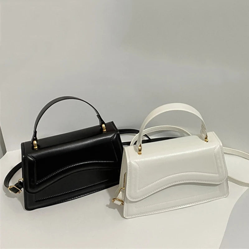 Women's New Flip Small Handbag Fashion Solid Color Shoulder Bag