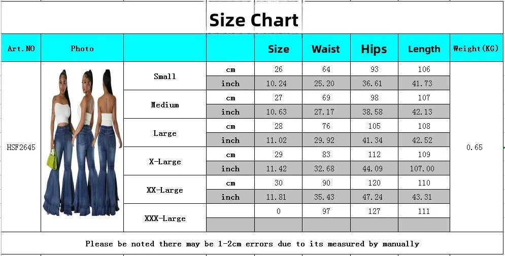 AuraFlex Bell-Bottom Denim