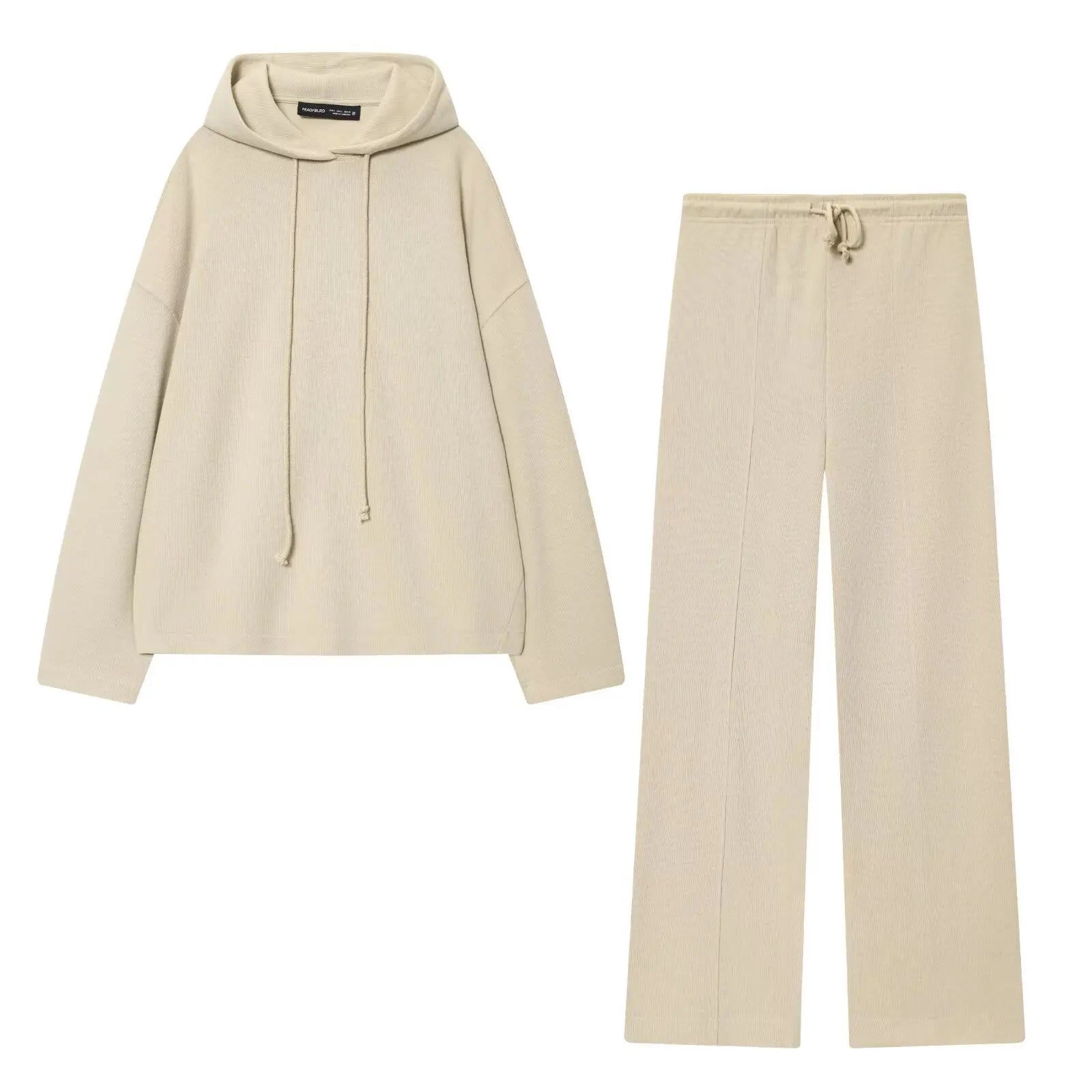 HH Women Pants Suit Autumn Hooded Long Sleeves Casual Loose Hoodie Top+High Waist Drawstr Solid Trousers Fashion 2 Piece Set