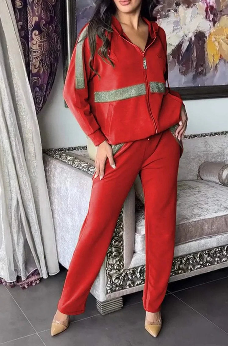 2025 New Autumn and Winter Fashion Casual Long-sleeved Trousers Sweatshirt Trousers 2-piece Set Костюм Женский Летний
