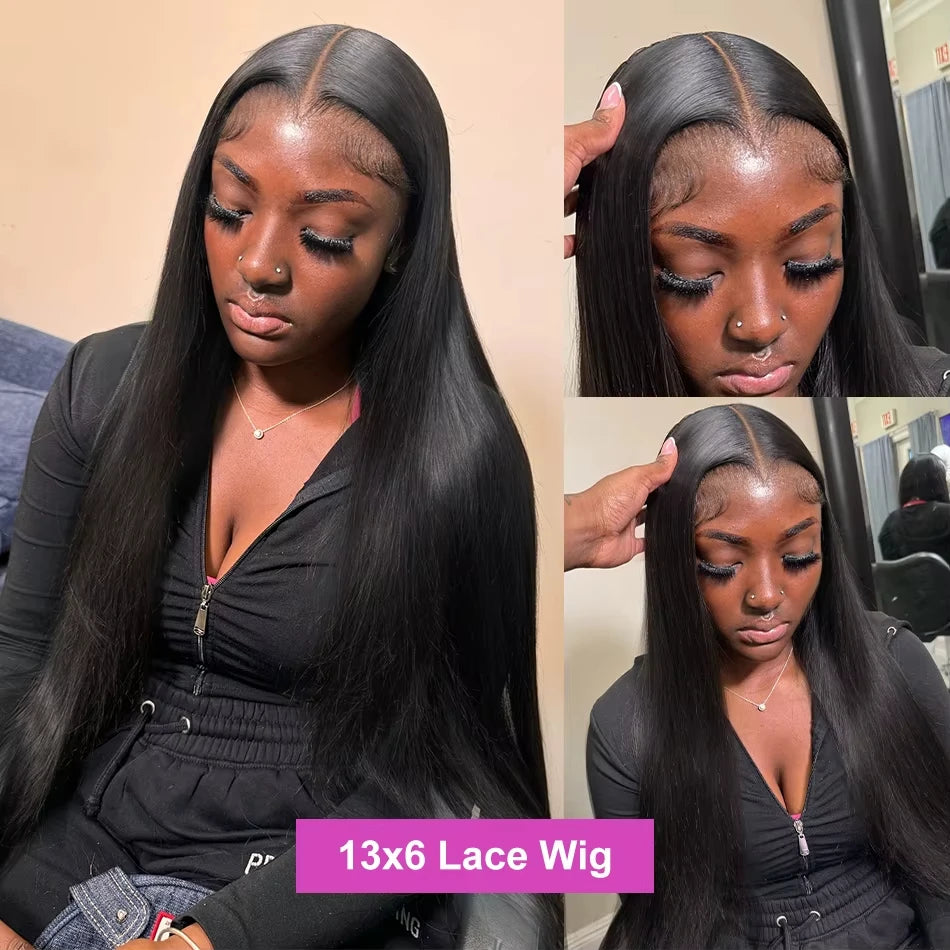 200 Density 13x6 Hd Lace Front Wig Straight Human Hair Wigs 360 Full Lace Wig Brazilian Pre Plucked Glueless 4x4 Lace Front Wigs