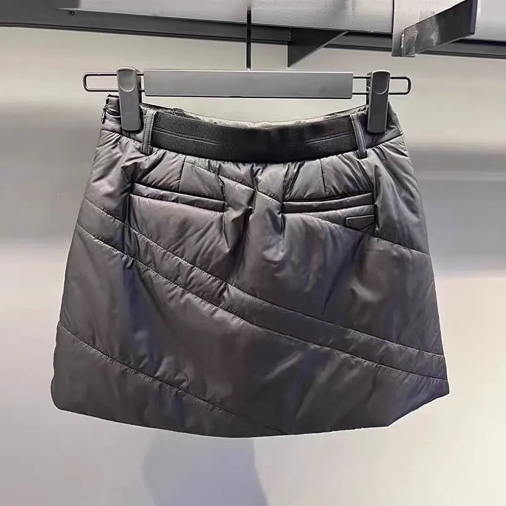 2025 New Women's Golf Skirt Autumn/Winter Down Skirt, Warm, Comfortable, Slim Fit Sports, with Inner Lining to Prevent Light Lea