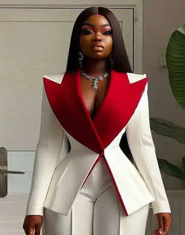 Plus Size Women Blazer Dress Peaked Lapel Ladies Formal Wear Prom Birthday Party Customized Jacket Outfits 2 Pieces