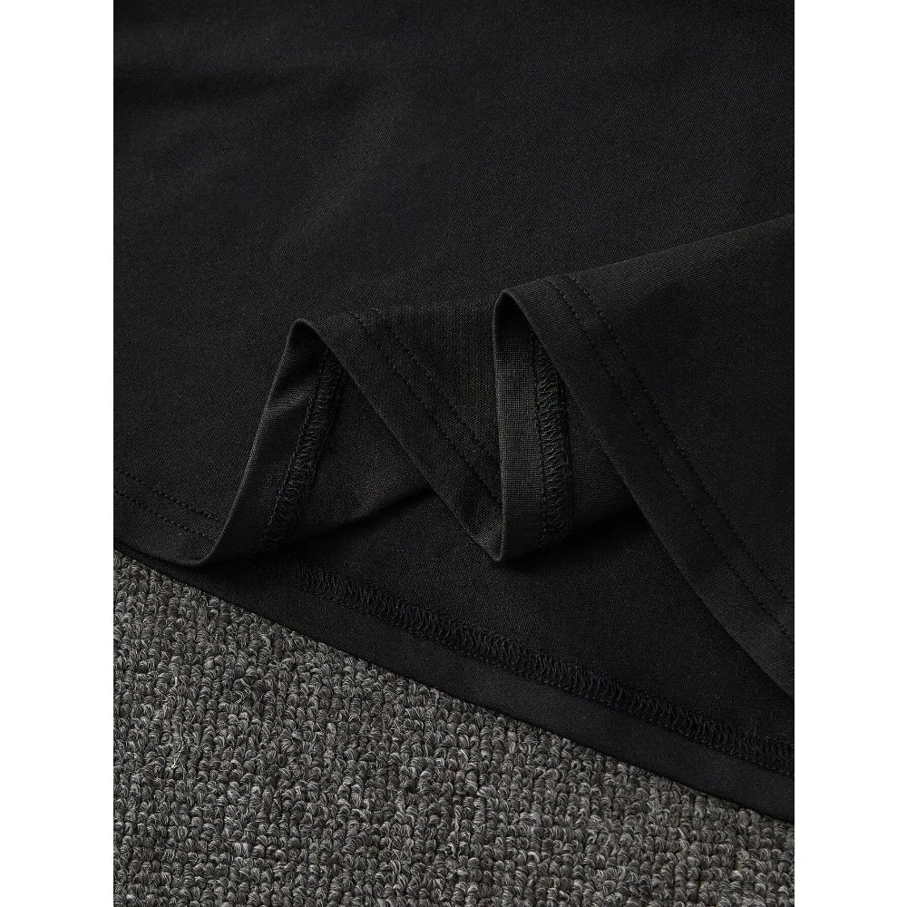 Plus Size Color Block Layered Blouse