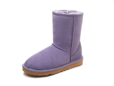 Natural Fur Classic Genuine Sheepskin Women Boots Women Shoes Women Flats Boots Women's Winter Wool Warmth Woman Snow Boots