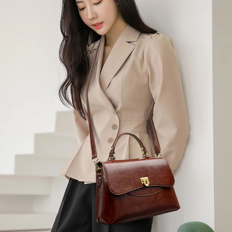 Fashion Female Handbag High Quality Soft Leather Single Shoulder Square Bag Luxury Famous Designer Is Women Crossbody Sac A Main