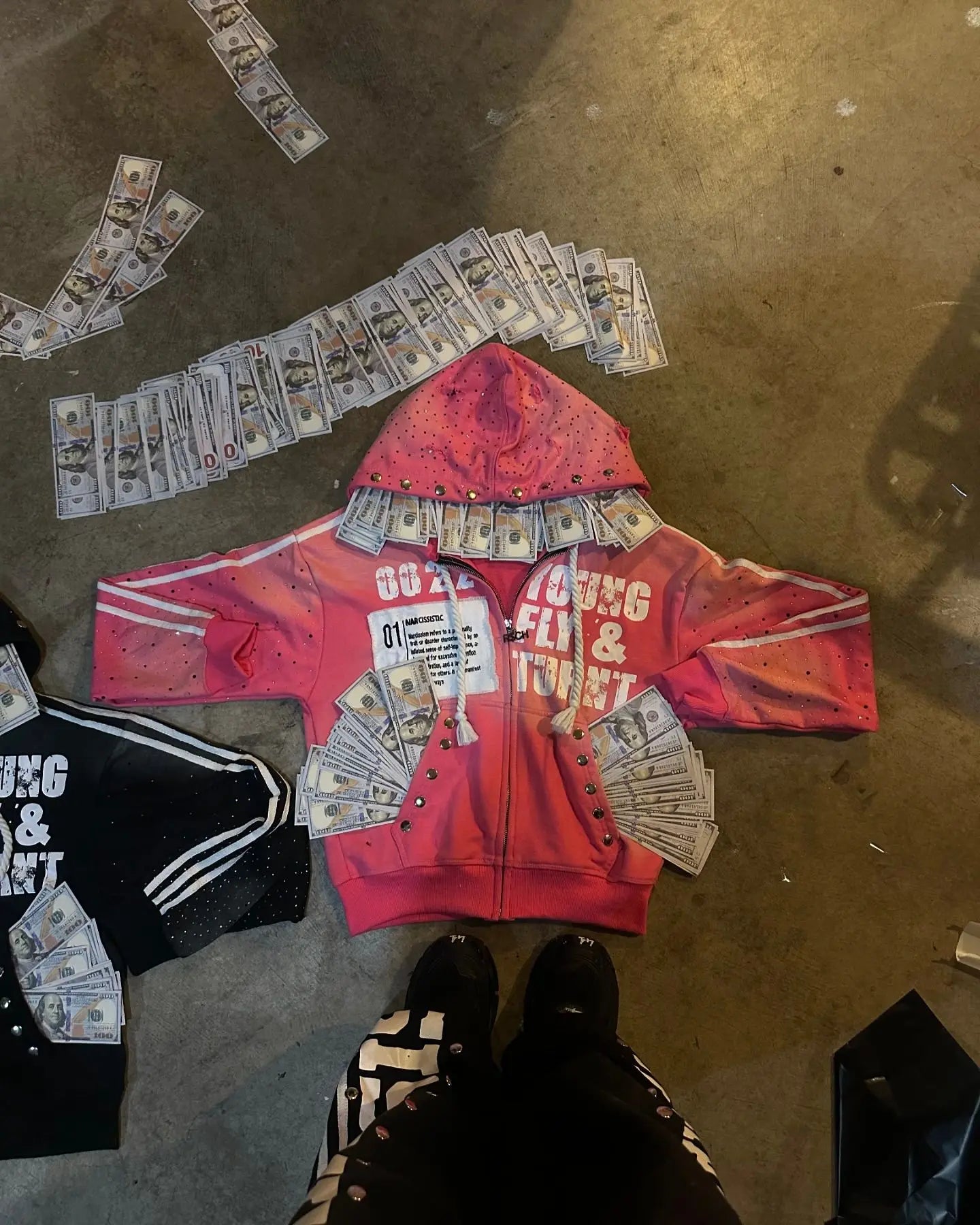 Y2k Sportswear Two Piece Set Men and Women Hip Hop Harajuku Retro Patch Print Oversized Hoodie Sweatshirt Punk Casual Sweatpants