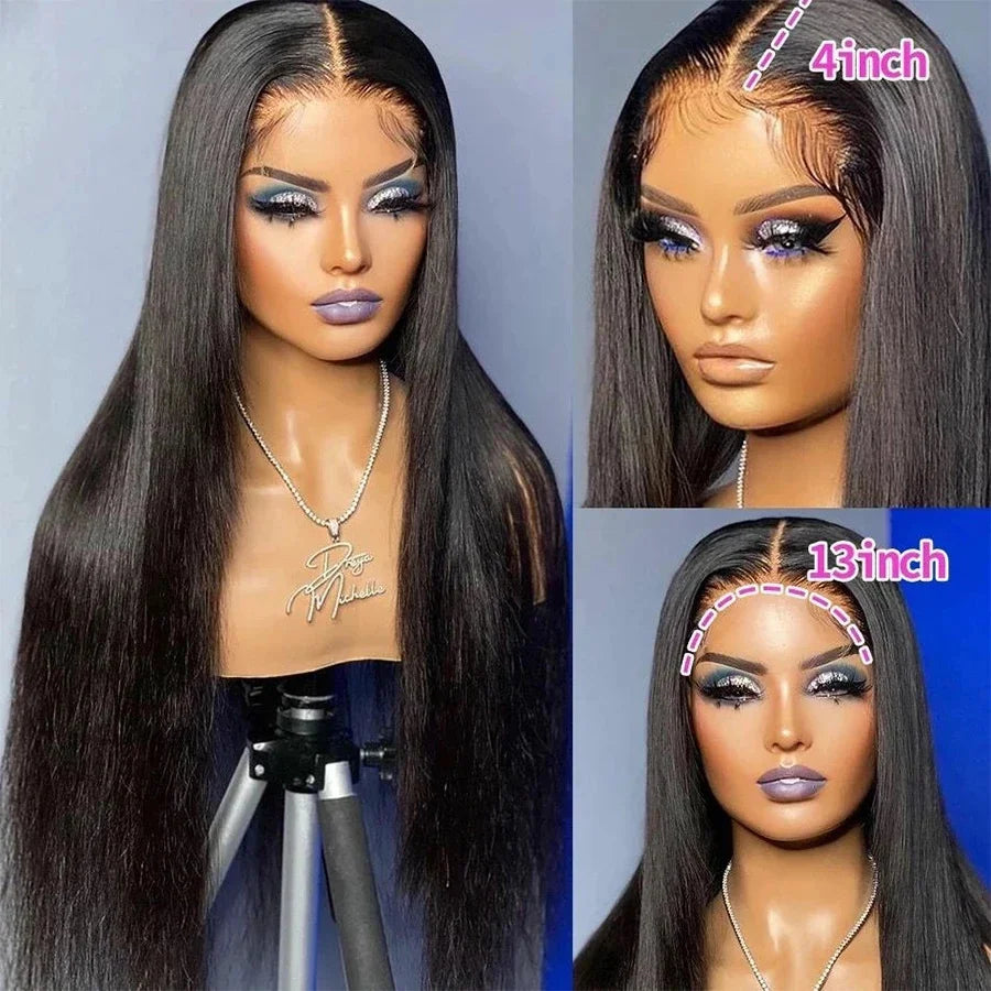 Bone Straight HD Transparent Lace Front Human Hair Wig (13x6 / 13x4)