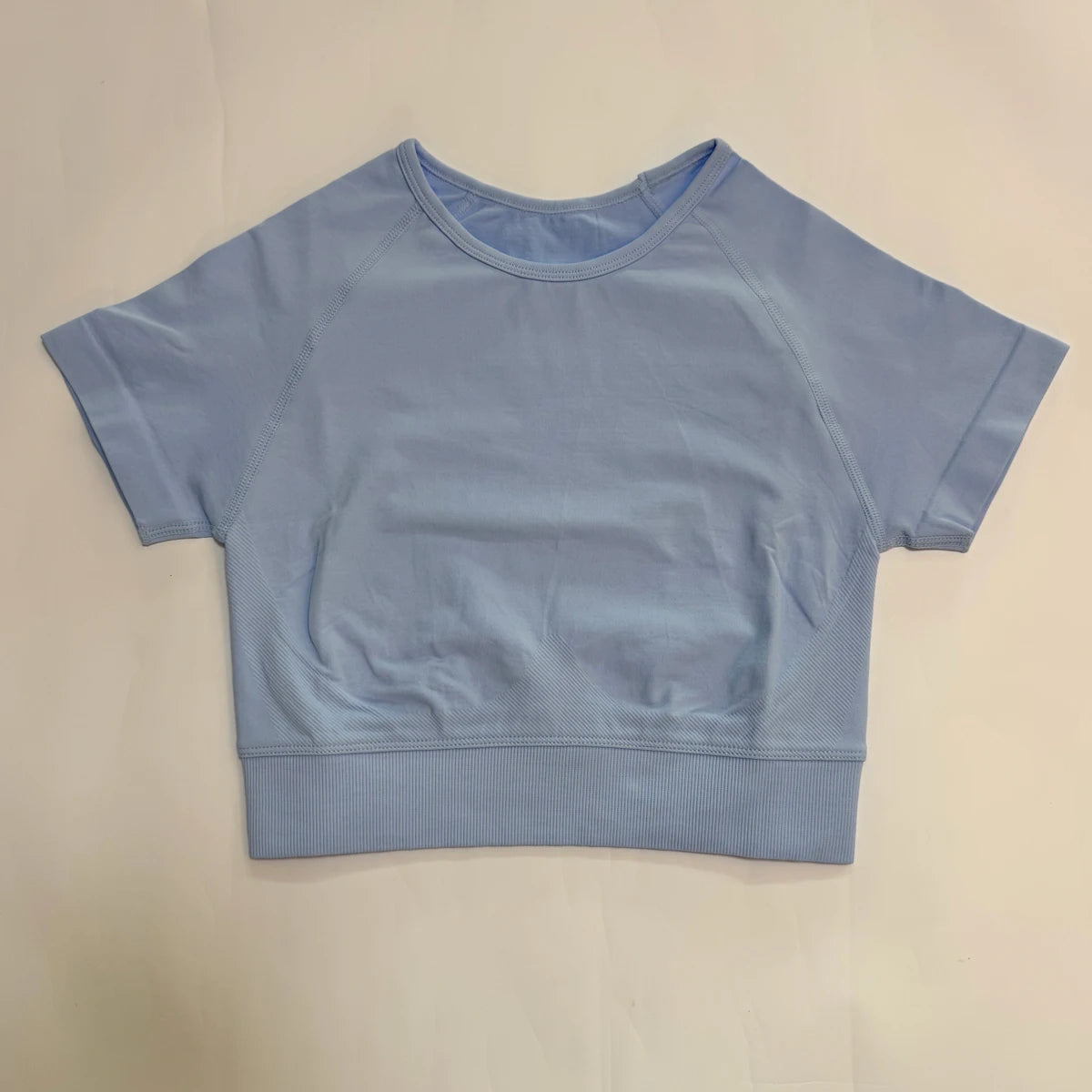 Short Sleeve Crop Top for Women Wotkout Yoga Top Shirts Light Weight Seamless Gym Crop Top Ribbed Underbrand Sports Shirt