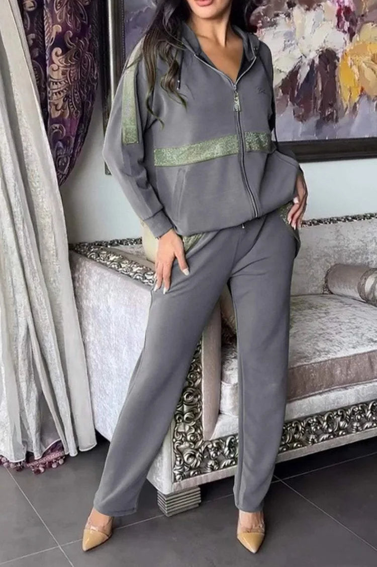 2025 New Autumn and Winter Fashion Casual Long-sleeved Trousers Sweatshirt Trousers 2-piece Set Костюм Женский Летний