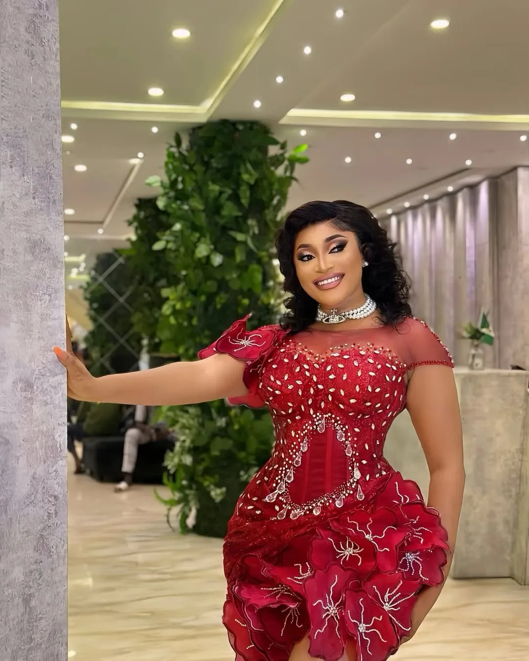 Women Plus Size Cocktail Dresses Short Prom Mini Dresses Birthday Dresses Appliqued Beaded Sequined Lace Gowns Customized