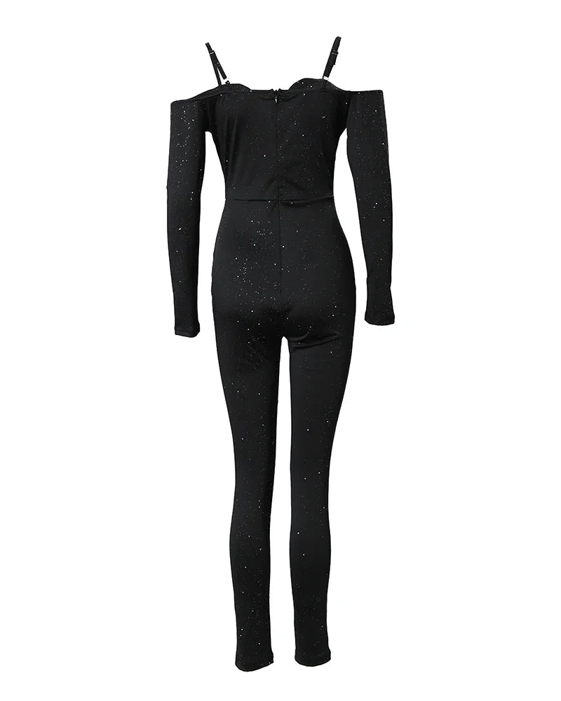 Elegance Contrast Lace Corset Jumpsuit