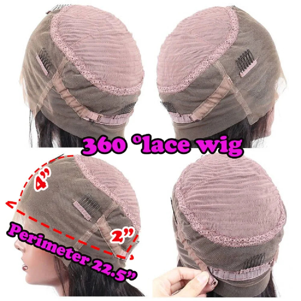 Auburn Body Wave Glueless Lace Wig with Bangs