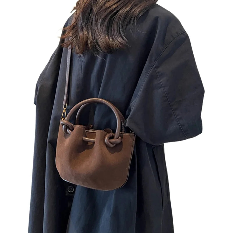 Women Large Capacity Bucket Handbag Fashion Simple Tote Crossbody Bag for Work Daily Shopping Travel