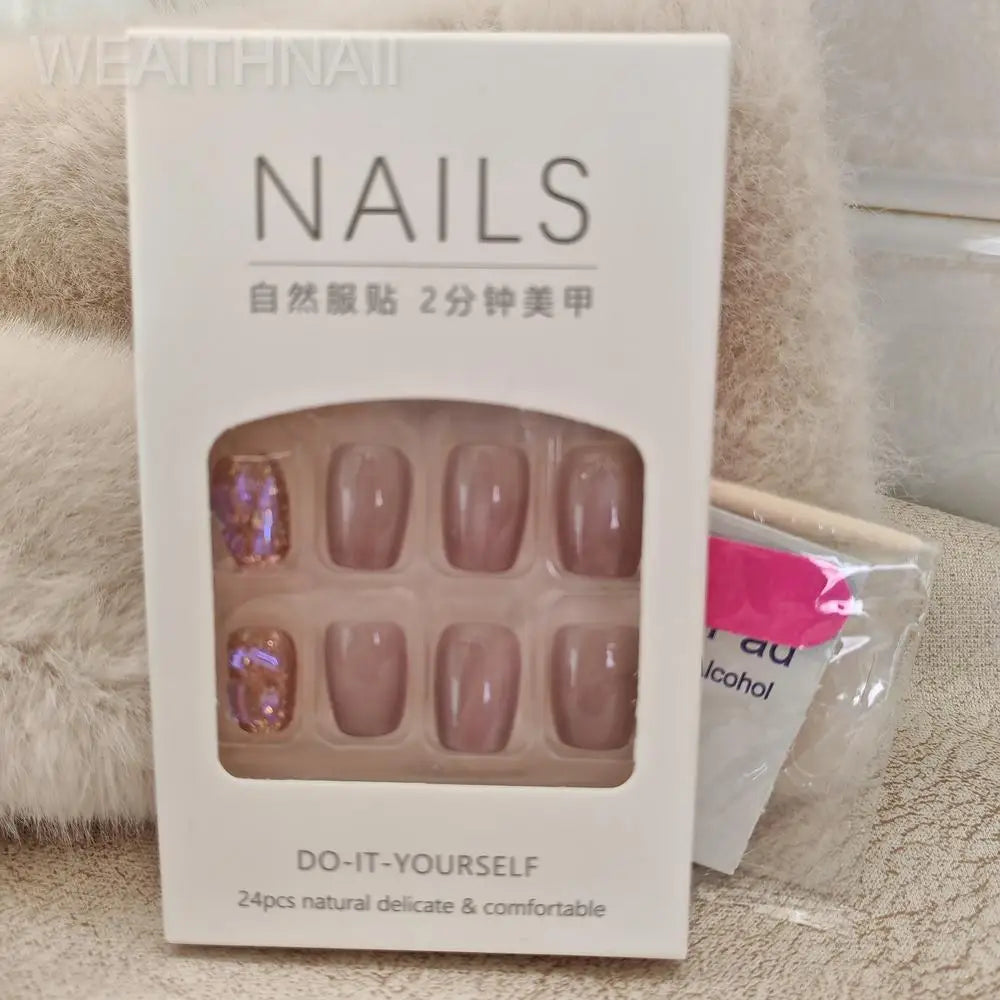 24 Pcs Green Solid Color Finger Nails Simple Press on Acrylic Nails for Gluing Ready Square Nail Tips Realistic False Nails 2025