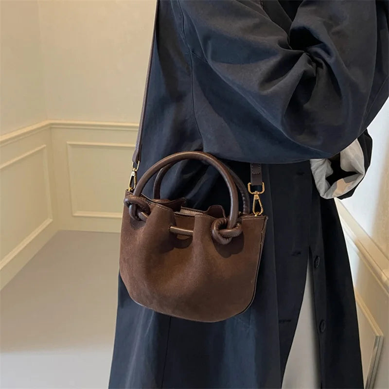 Women Large Capacity Bucket Handbag Fashion Simple Tote Crossbody Bag for Work Daily Shopping Travel