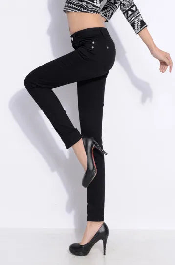 Women Dress Pants Tapered Leg  Colored Stretch Slim Jeans Skinny Trousers  Pockets  for Daily ouc073