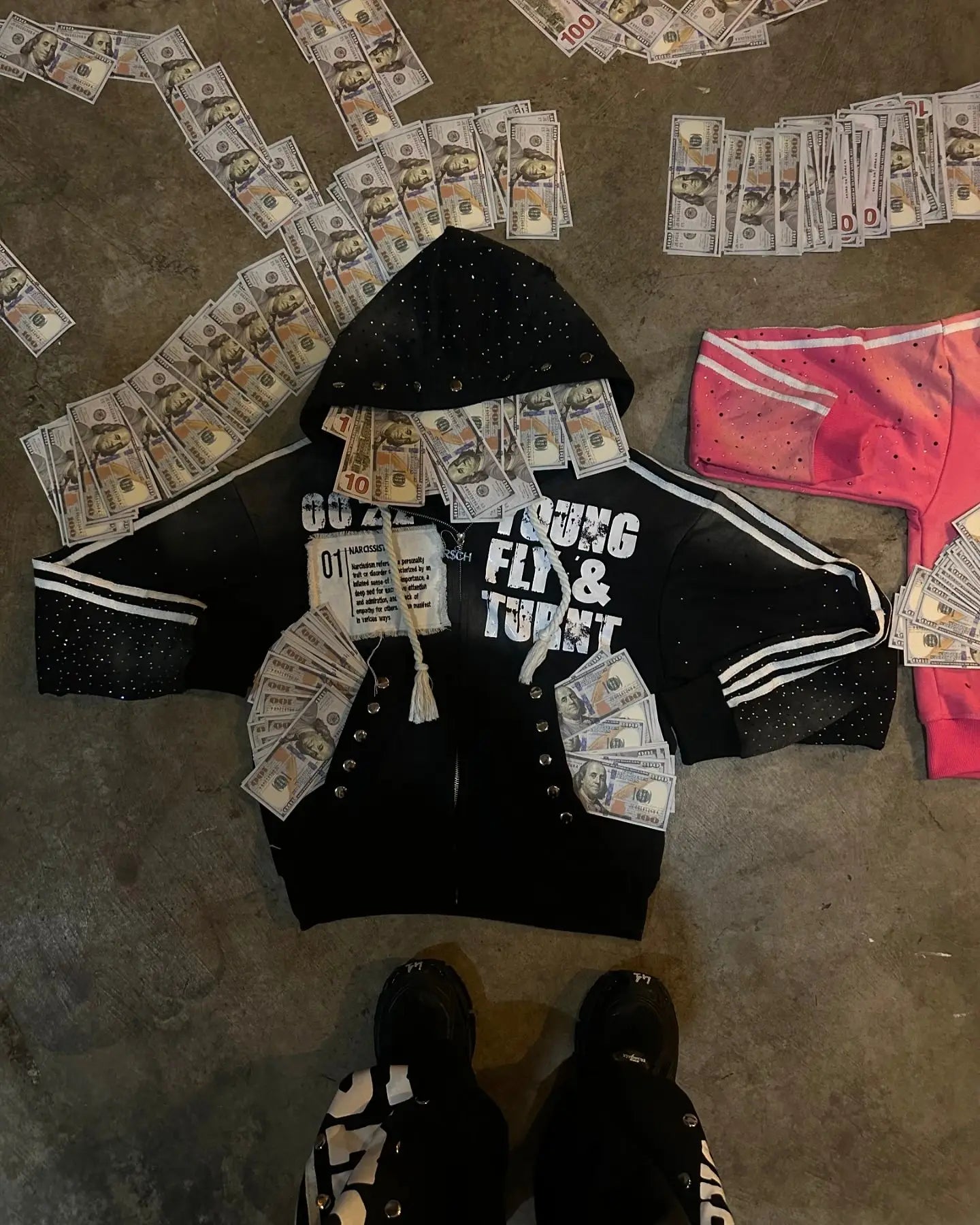 Y2k Sportswear Two Piece Set Men and Women Hip Hop Harajuku Retro Patch Print Oversized Hoodie Sweatshirt Punk Casual Sweatpants