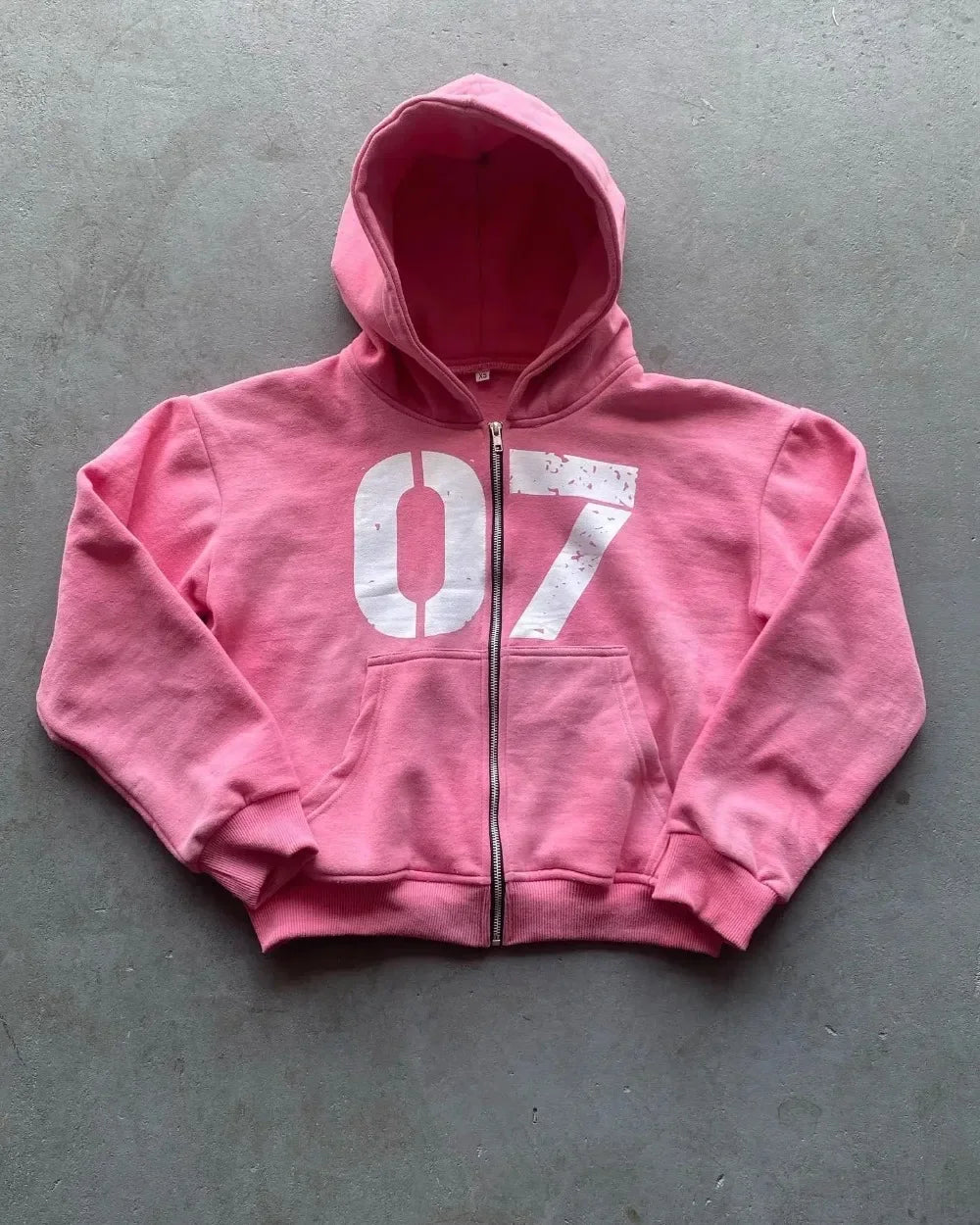 Y2k Zipper Hoodie Two Piece Set Hip Hop Digital Print Hooded Women Clothes Sweatshirts Drawstring Casual Sports Pant Streetwear