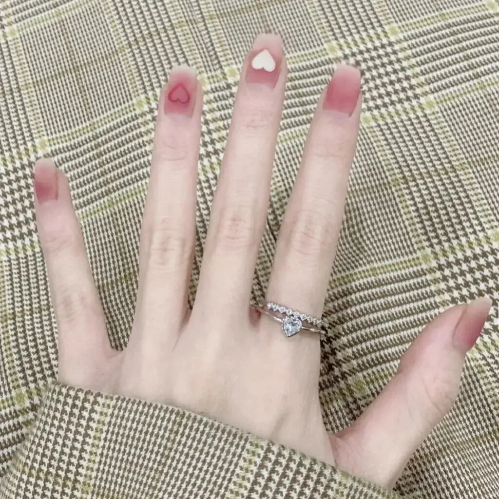 24pcs French Lemon Full Cover Artificial Fake Nails Art Seamless Removable Coffin False Nails With Glue Girls Press On Nail Tips